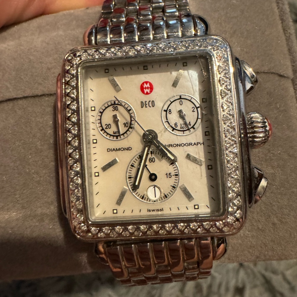COPY - Authentic Michele Watch Deco Diamonds